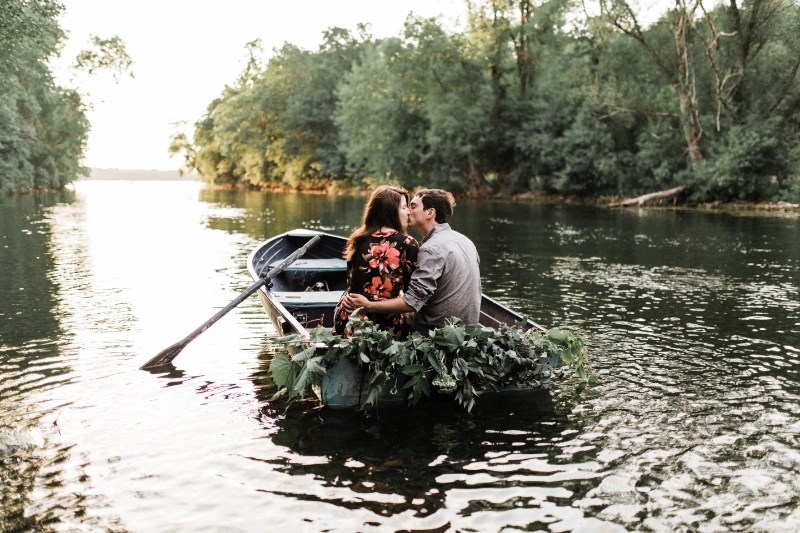 A Romantic Row Boat Engagement