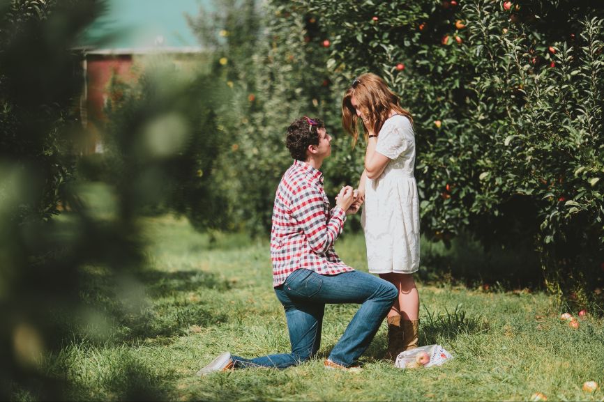 Apple Orchard Engagement