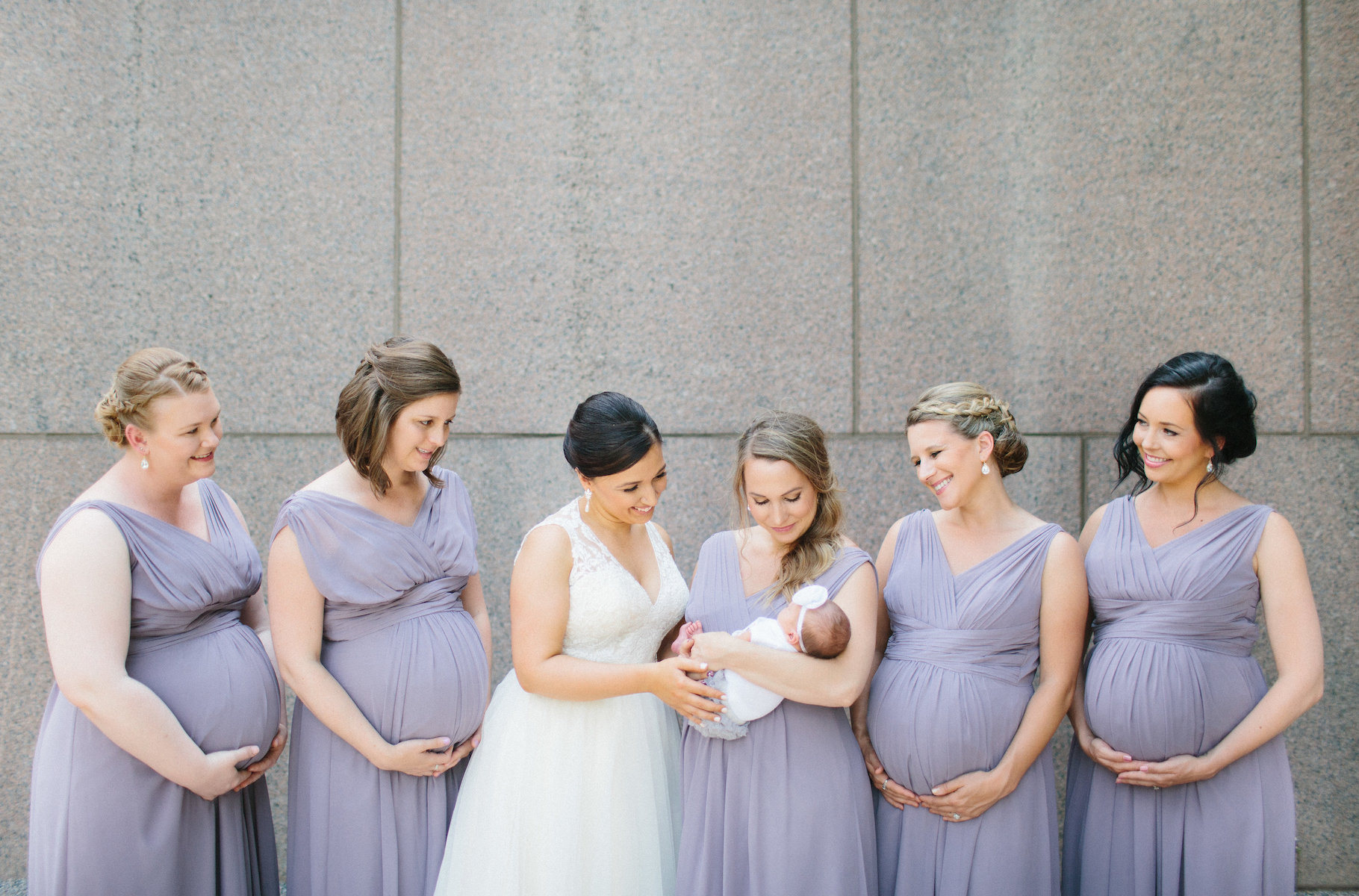 Elegant Wedding + Expecting Bridesmaids