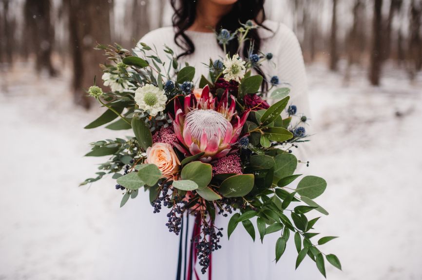 A Romantic + Snowy Styled Shoot