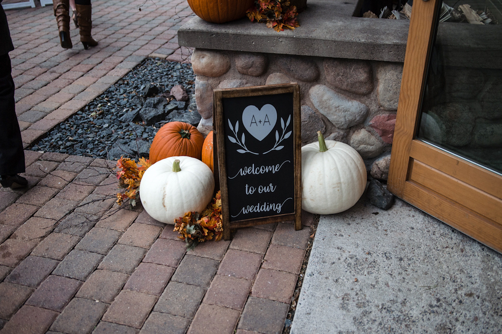 autumn wedding signange