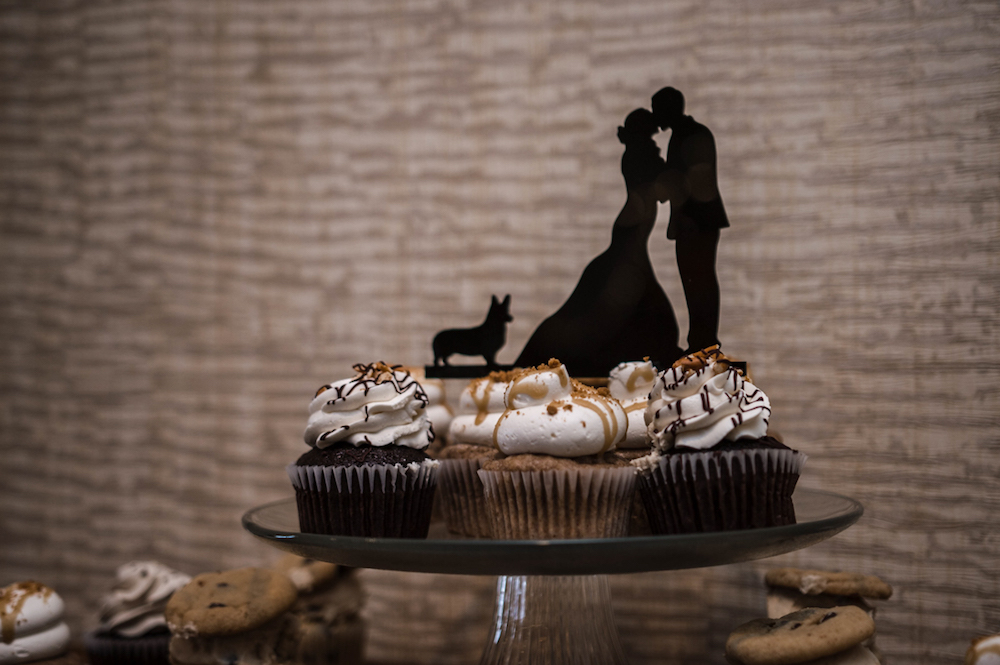 corgi in wedding cake topper