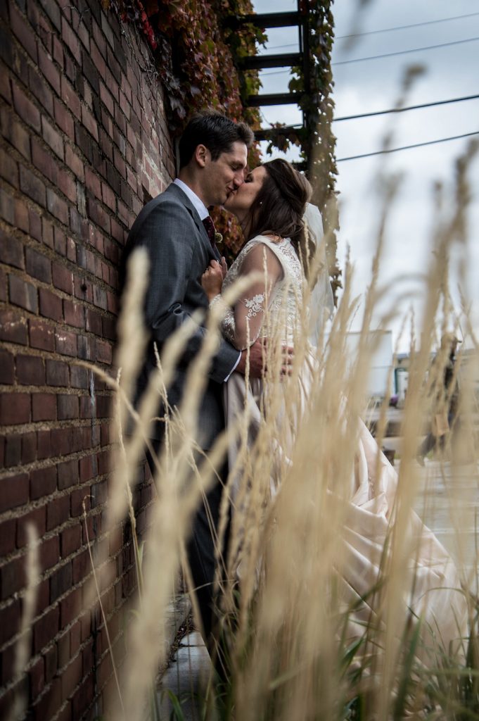 industrial fall wedding shoot