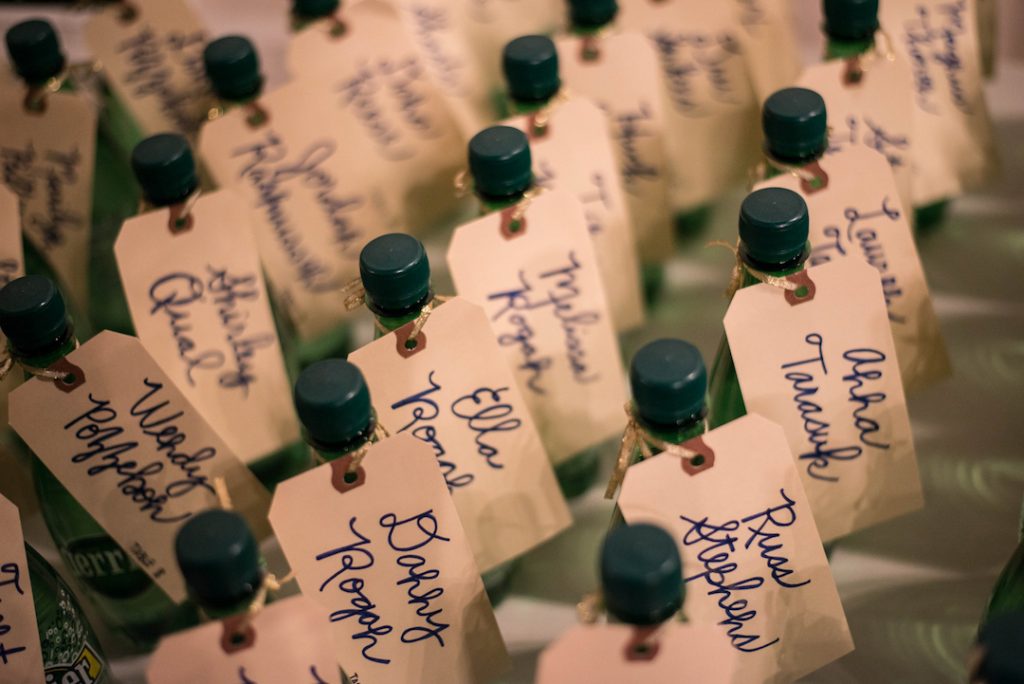 sparkling water wedding favors