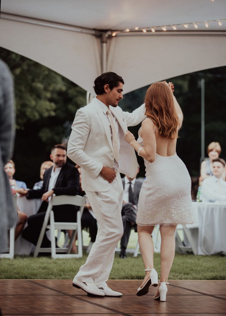 first dance from tulle tuxedo