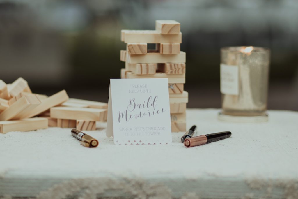 unique guest book wedding jenga