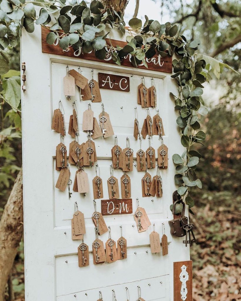 Outdoor wedding seating chart