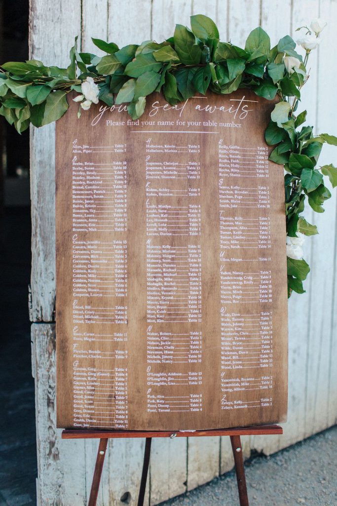 rustic wedding sign