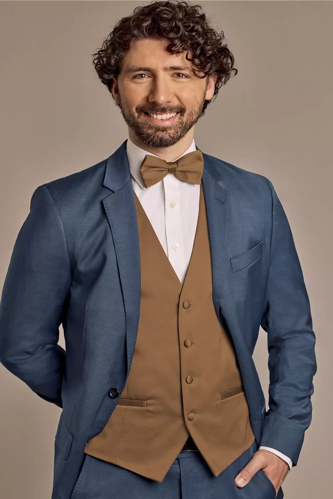 David's Bridal menswear inspired by Pantone's Color of the Year: Mocha Mousse