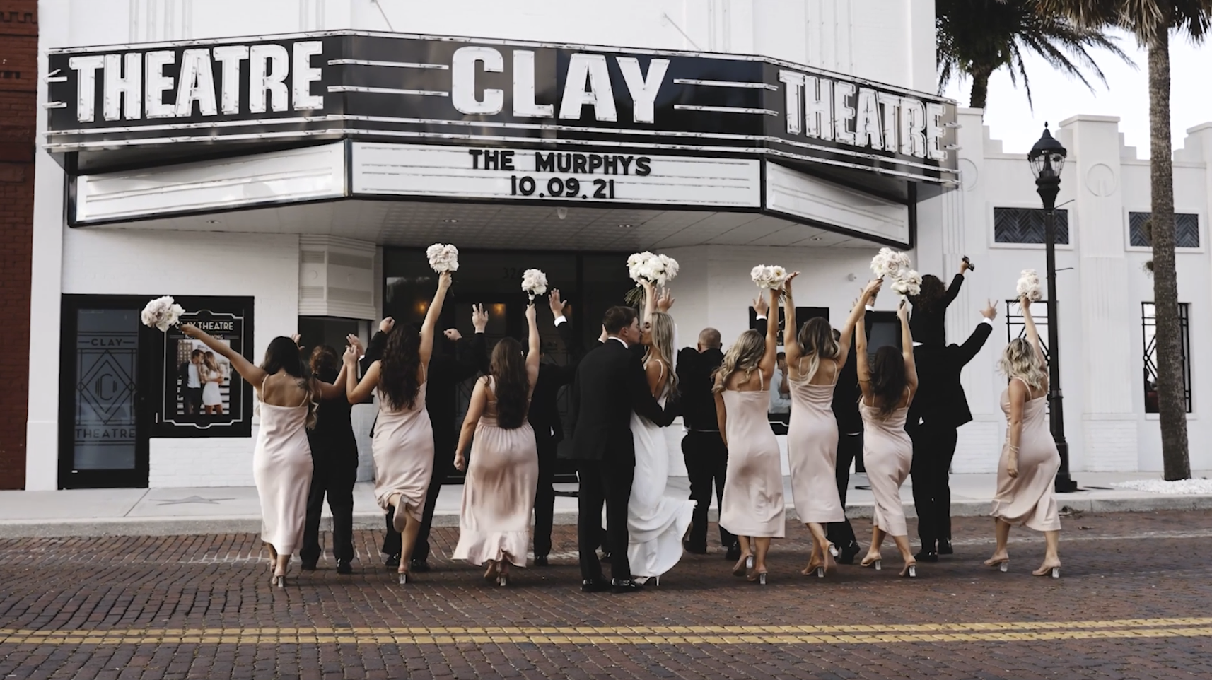 The Murphy's wedding at The Clay Theatre in 2021