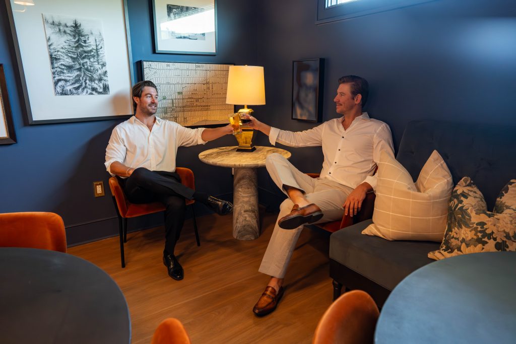 Craig Conover and Austen Kroll in the Groom Suite at The Waverly