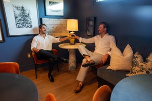 Craig Conover and Austen Kroll in the Groom Suite at The Waverly